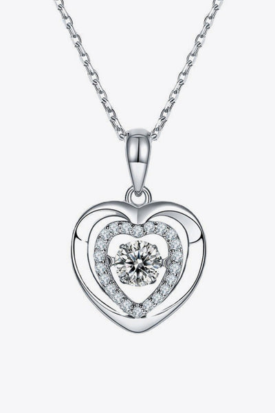 Moissanite Heart Pendant Necklace - SHE BADDY© ONLINE WOMEN FASHION & CLOTHING STORE