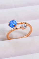 Opal and Zircon Open Ring - SHE BADDY© ONLINE WOMEN FASHION & CLOTHING STORE