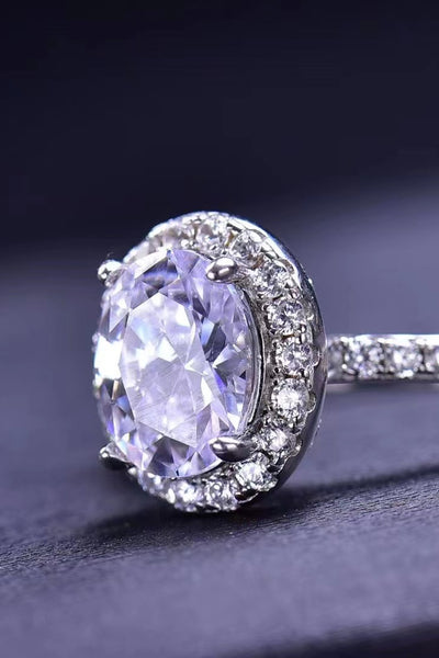 2 Carat Moissanite Platinum-Plated Ring - SHE BADDY© ONLINE WOMEN FASHION & CLOTHING STORE