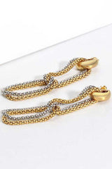 Gold-Plated D-Shaped Drop Earrings - SHE BADDY© ONLINE WOMEN FASHION & CLOTHING STORE