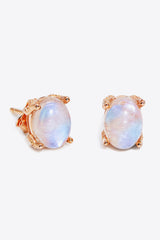 Natural Moonstone 4-Prong Stud Earrings - SHE BADDY© ONLINE WOMEN FASHION & CLOTHING STORE