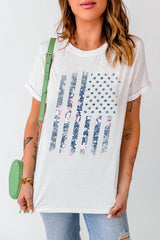 Stars and Stripes Graphic Tee - SHE BADDY© ONLINE WOMEN FASHION & CLOTHING STORE