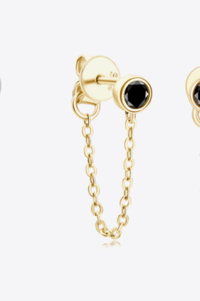 Inlaid Moissanite Chain Earrings - SHE BADDY© ONLINE WOMEN FASHION & CLOTHING STORE