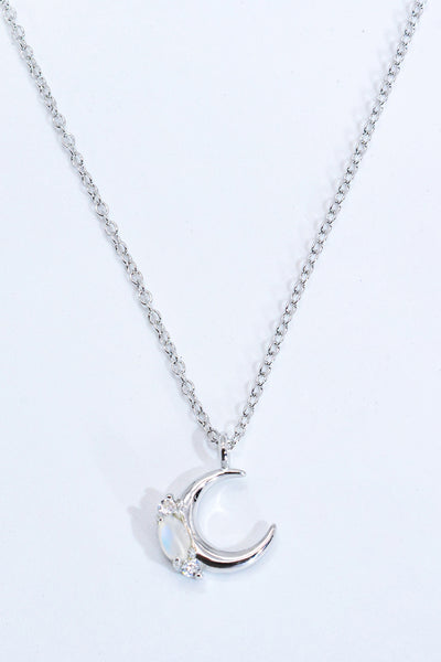 Natural Moonstone Moon Pendant Necklace - SHE BADDY© ONLINE WOMEN FASHION & CLOTHING STORE