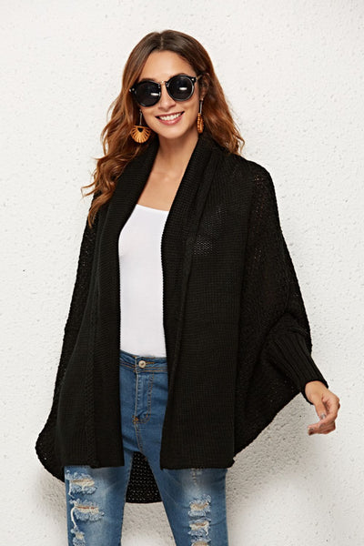 Open Front Dolman Sleeve Longline Cardigan - SHE BADDY© ONLINE WOMEN FASHION & CLOTHING STORE