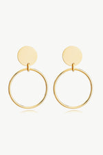 Gold-Plated Stainless Steel Drop Earrings - SHE BADDY© ONLINE WOMEN FASHION & CLOTHING STORE