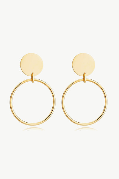 Gold-Plated Stainless Steel Drop Earrings - SHE BADDY© ONLINE WOMEN FASHION & CLOTHING STORE