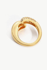 Crystal Polished Bypass Ring - SHE BADDY© ONLINE WOMEN FASHION & CLOTHING STORE