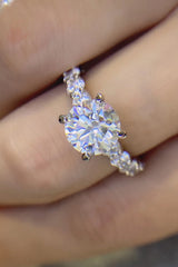 2 Carat 4-Prong Moissanite Ring - SHE BADDY© ONLINE WOMEN FASHION & CLOTHING STORE