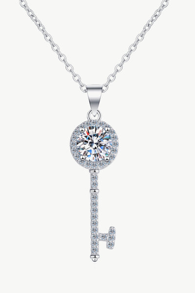 Moissanite Key Pendant Necklace - SHE BADDY© ONLINE WOMEN FASHION & CLOTHING STORE