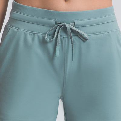 Waist Tie Active Shorts - SHE BADDY© ONLINE WOMEN FASHION & CLOTHING STORE