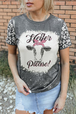 Graphic Leopard Short Sleeve Tee - SHE BADDY© ONLINE WOMEN FASHION & CLOTHING STORE