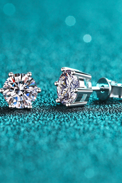 Moissanite Stud Earrings - SHE BADDY© ONLINE WOMEN FASHION & CLOTHING STORE