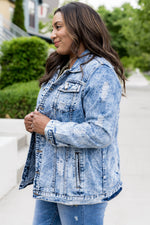 Acid Wash Distressed Denim Jacket - SHE BADDY© ONLINE WOMEN FASHION & CLOTHING STORE