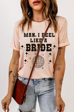 Graphic Cuffed Sleeve Round Neck T-Shirt - SHE BADDY© ONLINE WOMEN FASHION & CLOTHING STORE