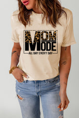 Letter Graphic Cuffed Round Neck Tee Shirt - SHE BADDY© ONLINE WOMEN FASHION & CLOTHING STORE