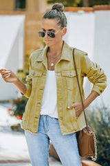 Distressed Raw Hem Denim Jacket - SHE BADDY© ONLINE WOMEN FASHION & CLOTHING STORE