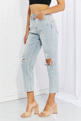 Vervet by Flying Monkey Stand Out Full Size Distressed Cropped Jeans - SHE BADDY© ONLINE WOMEN FASHION & CLOTHING STORE