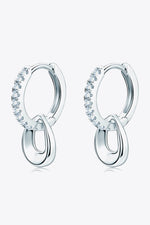 925 Sterling Silver Moissanite Double Hoop Earrings - SHE BADDY© ONLINE WOMEN FASHION & CLOTHING STORE