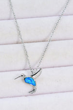 Opal Bird 925 Sterling Silver Necklace - SHE BADDY© ONLINE WOMEN FASHION & CLOTHING STORE