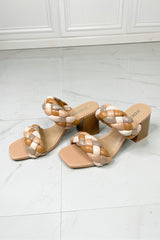 SODA Interwoven Ideas Braided Strap Block Heel Slide Sandal in Nude - SHE BADDY© ONLINE WOMEN FASHION & CLOTHING STORE