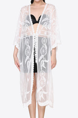 Tied Sheer Cover Up Cardigan - SHE BADDY© ONLINE WOMEN FASHION & CLOTHING STORE