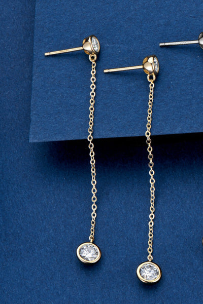 Moissanite Chain Earrings - SHE BADDY© ONLINE WOMEN FASHION & CLOTHING STORE
