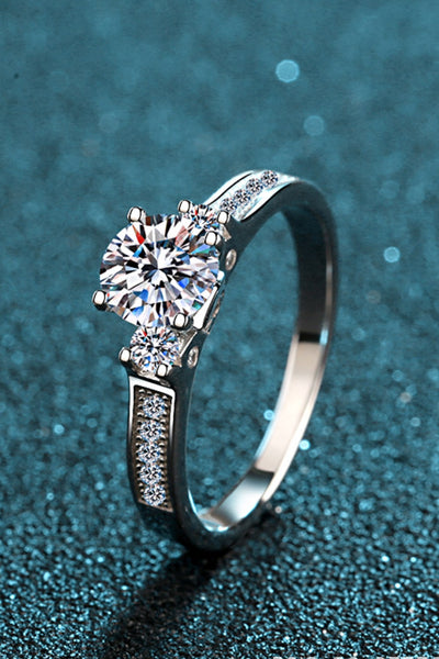 Lucky Charm Moissanite Rhodium-Plated Ring - SHE BADDY© ONLINE WOMEN FASHION & CLOTHING STORE