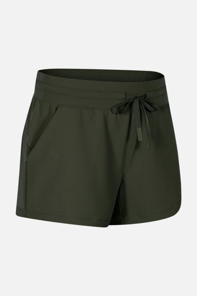 Waist Tie Active Shorts - SHE BADDY© ONLINE WOMEN FASHION & CLOTHING STORE