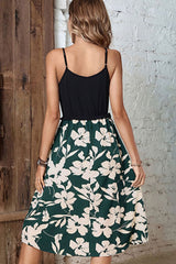 Two-Tone Decorative Button Frilled Dress - SHE BADDY© ONLINE WOMEN FASHION & CLOTHING STORE