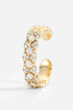Inlaid Zircon 18K Gold-Plated Open Ring - SHE BADDY© ONLINE WOMEN FASHION & CLOTHING STORE