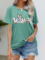 Easter MAMA Graphic Round Neck T-Shirt - SHE BADDY© ONLINE WOMEN FASHION & CLOTHING STORE