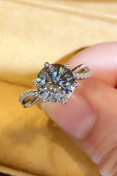 2 Carat Moissanite Ring in Smokey Gray - SHE BADDY© ONLINE WOMEN FASHION & CLOTHING STORE