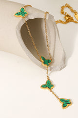 Gotta Fly Butterfly Drop Necklace - SHE BADDY© ONLINE WOMEN FASHION & CLOTHING STORE