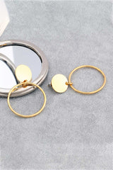 Gold-Plated Stainless Steel Drop Earrings - SHE BADDY© ONLINE WOMEN FASHION & CLOTHING STORE