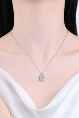 1 Carat Moissanite Geometric Pendant Chain Necklace - SHE BADDY© ONLINE WOMEN FASHION & CLOTHING STORE