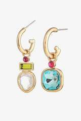 Crystal C-Hoop Drop Earrings - SHE BADDY© ONLINE WOMEN FASHION & CLOTHING STORE