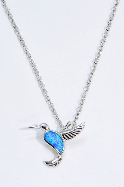 Opal Bird 925 Sterling Silver Necklace - SHE BADDY© ONLINE WOMEN FASHION & CLOTHING STORE