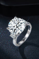 8.6 Carat Moissanite Platinum-Plated Ring - SHE BADDY© ONLINE WOMEN FASHION & CLOTHING STORE