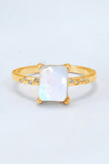 Square Moonstone Ring - SHE BADDY© ONLINE WOMEN FASHION & CLOTHING STORE