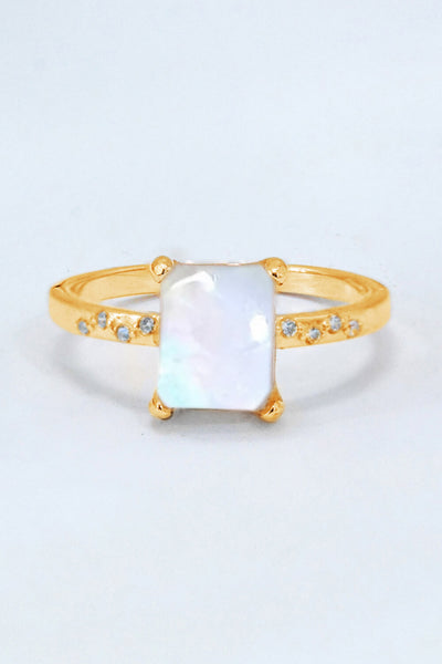 Square Moonstone Ring - SHE BADDY© ONLINE WOMEN FASHION & CLOTHING STORE