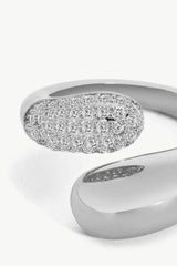 Crystal Polished Bypass Ring - SHE BADDY© ONLINE WOMEN FASHION & CLOTHING STORE