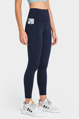 High Waist Ankle-Length Yoga Leggings with Pockets - SHE BADDY© ONLINE WOMEN FASHION & CLOTHING STORE