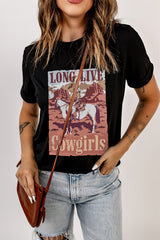 LONG LIVE COWGIRLS Graphic Tee - SHE BADDY© ONLINE WOMEN FASHION & CLOTHING STORE