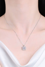 1 Carat Moissanite Square Pendant Chain Necklace - SHE BADDY© ONLINE WOMEN FASHION & CLOTHING STORE
