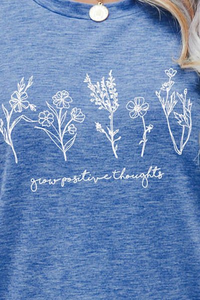 Graphic Round Neck Short Sleeve Tee - SHE BADDY© ONLINE WOMEN FASHION & CLOTHING STORE
