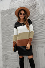 Striped Sweater Dress - SHE BADDY© ONLINE WOMEN FASHION & CLOTHING STORE