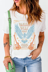 NASHVILLE 1982 MUSIC CITY Short-Sleeve Tee - SHE BADDY© ONLINE WOMEN FASHION & CLOTHING STORE