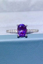 1 Carat Purple Moissanite 4-Prong Ring - SHE BADDY© ONLINE WOMEN FASHION & CLOTHING STORE