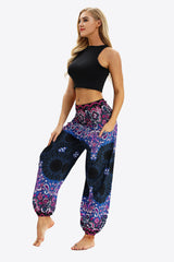 Printed Jogger Pants with Pockets - SHE BADDY© ONLINE WOMEN FASHION & CLOTHING STORE